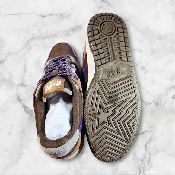 men's bape Sk8 Sta #7 M2 sneakers 'Outdoor Pack - size 10 - Brown Purple - Picture 6 of 8